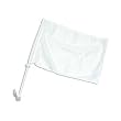 Solid White Car Flag