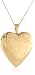 Gold Plated Silver Flowers and Swirls Heart Locket Pendant Necklace, 18