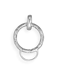 Circle Pendant with Charms Holder - Clip on your Charms Sterling Silver