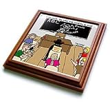 Londons Times Famous People Places Books Cartoons - Dracula in Elementary School - Trivets