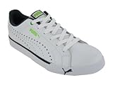 IMAGE OF Puma Men's PUMA GAME POINT LACE CASUAL SHOES 14 (WHITE-NEW NAVY-FLUO GREEN)