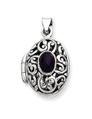Sterling Silver Amethyst Locket