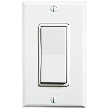 Leviton WSS0S-D0W 1-Gang Single Rocker Decora Switch, White