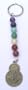 Chakras Keychain Gemstone Beaded Quan Yin Goddess Buddha Blessings