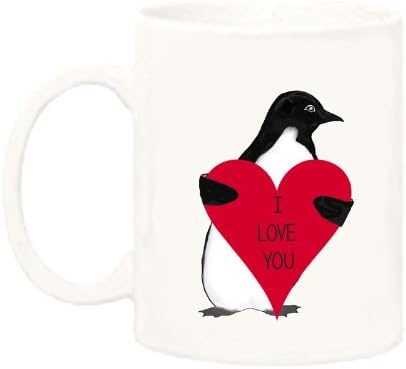 I Love You Penguin Mug inki design Original
