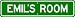EMIL ROOM SIGN - Personalized Gift Boy or Girl, Aluminum