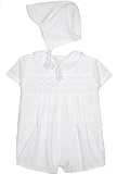 Petit Ami Newborn Boys Christening Romper Set
