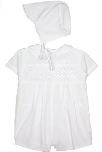 Petit Ami Newborn Boys Christening Romper Set