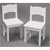 IMAGE OF Gift Mark Children's 2 Chair Set Designed to match 1406W Table, White