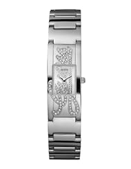 Guess Womens W95109L1 Silver Stainless-Steel Quartz Watch with Silver Dial
