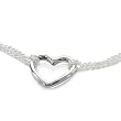 FOJO's 7.5" Chains Of Love Silver Heart Bracelet