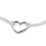 FOJO's 7.5" Chains Of Love Silver Heart Bracelet