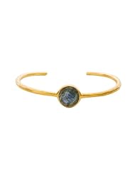 Baroni Labradorite Round Cuff in 24K Gold Plate over Sterling