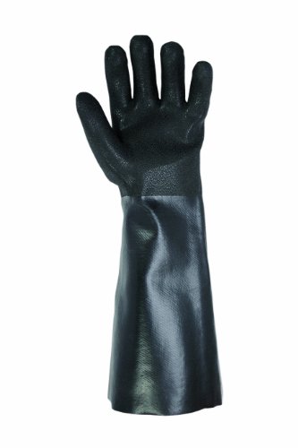 Custom Leathercraft 2084L PVC Gloves with 18-Inch Gauntlet Cuff, Large