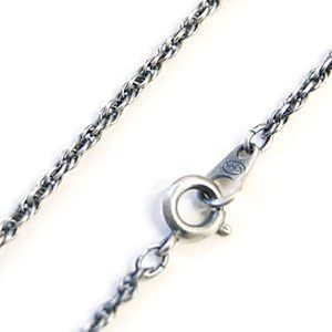 Chain Double Plating Old Silver , 18in