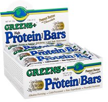 Greens+ Protein Bar Peanut Butter Chocolate - Box - 12 Bars - Box