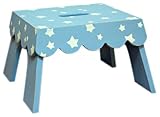 New Arrivals Stool, Blue Star Wooden Stool