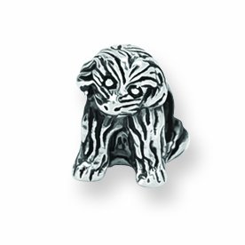 Sterling Silver Reflections Sitting Puppy Bead Charm