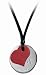 Zeades Ladies Stainless Steel CHO Pendant with Extra Black Leather Disc