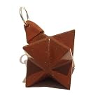 Jasper Pendant 25 Sculpted Red Merkaba Star Crystal Healing Clay 1.5