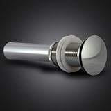 Chrome Bathroom Faucet Vessel Sink Pop Up Drain Stopper without Overflow 1 5/8