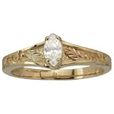 10 Karat Gold, Ladies, Round Diamond Ring