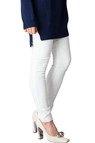 Sweet Mommy あったか裏起毛 柔らか ストレッチ たてよこ4WAY フィット スリム 美脚 マタニティ スキニーパンツ ズボン ウエスト調節機能