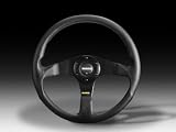 MOMO TUNER 350MM ALLOY/BLACK LEATHER REPLACEMENT CAR STEERING WHEEL