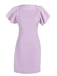 Sheath  Flutter Short Sleeves Midi Dress  With Ruffles