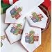 Night Before Christmas Stamped Cross-Stitch Napkins, Set of 4