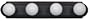 Yosemite Home Decor 4504DB 24-Inch 4-Light Bathroom Vanity, Dark Brown