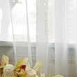 Beautiful Sheer Voile White 1 Pair 116" W X 84" L