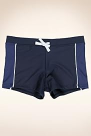 Drawstring Stripe Swim Trunks