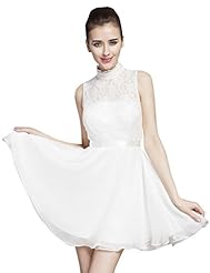 High-Neck Short Evening Dress/Wedding Party Dress 