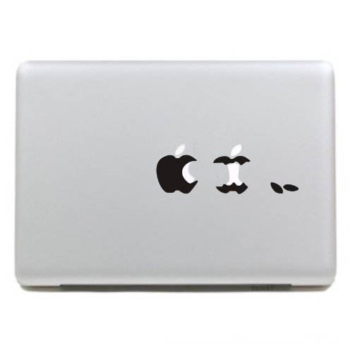Eating Apple Creative Decorative Decals Stickers for Apple Mac Macbook Air Pro Laptop Stickers Current 11 13 15 17 inches