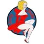 Novelty Embroidered Iron on Patch - WWII Military Aircraft Nose Art Collection - Extra Large Jacket Patch 9 1/2" Lucky Strike Applique