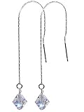 SCER024 Sterling Silver Clear Crystal Threader Ear Wire Earrings Made with Swarovski Elements 31OsCsd7iZL. SL160 SCER024 Sterling Silver Clear Crystal Threader Ear Wire Earrings Made with Swarovski Elements