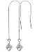 SCER024 Sterling Silver Clear Crystal Threader Ear Wire Earrings Made with Swarovski Elements