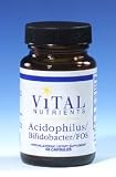 Vital Nutrients Acidophilus Bifidobacter FOS 60 Capsules