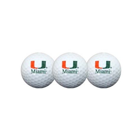 Miami Hurricanes Ncaa Golf Ball 3-pack