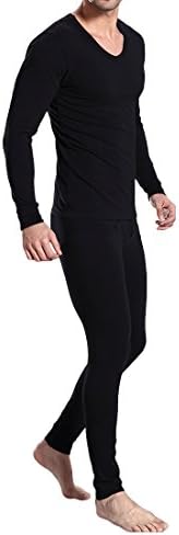 Noiton Warmth Clothing Set Soft Casual and Heat Close Skin For Man Large Navy