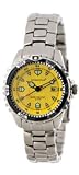 New St. Moritz Momentum M1 Womens Dive Watch (Carriacou) & Underwater Timer for Scuba Divers with Yellow Dial & Stainless Steel Band