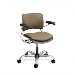 HON 4300 Series Passive Ergonomic Mid-Back Swivel Chair, Black Base, Lava Fabric