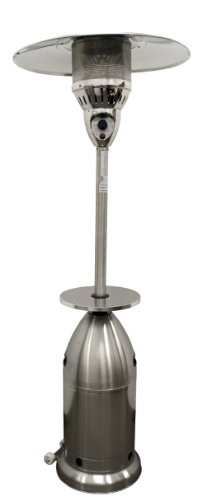 AZ Patio Heaters HLDS01-TSST Tall Tapered Stainless Steel Heater with Table, 88-Inch