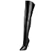 Pleaser Women's Seduce-3010 Thigh High Boot,Black PU,9 M US