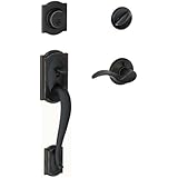 Schlage F60 V CAM 716 AVA Camelot Handle Set with Avanti Lever Interior, Aged Bronze