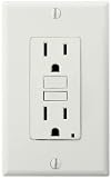 Leviton N7599-W 15-Amp 125-Volt SmartLock Pro Slim Non-Tamper-Resistant Duplex GFCI Receptacle, White
