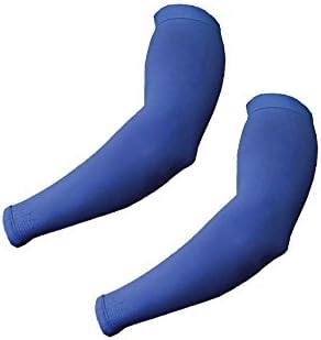 Steel Cooler UV Protection Arm Cooling Sleeve for Sports &amp; Outdoor Activities-1 Pair (Blue)