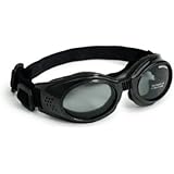 Doggles Originalz Large Frame Goggles for Dogs with Smoke Lens, Black