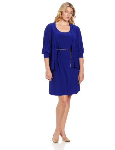 Tiana B Women's Plus-Size Sleeveless Dress With Jacket